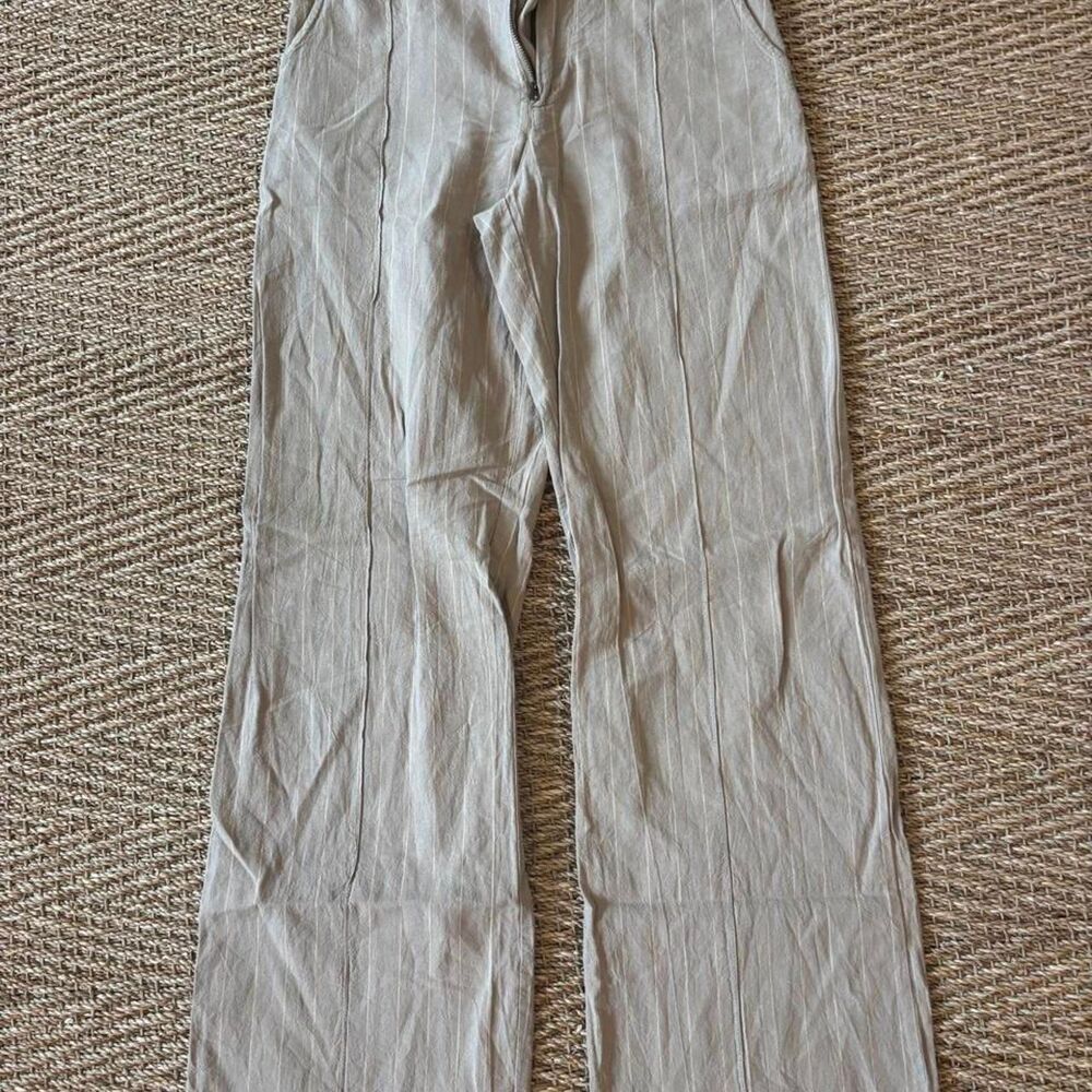 Unbranded Women's Cream and Tan Trousers